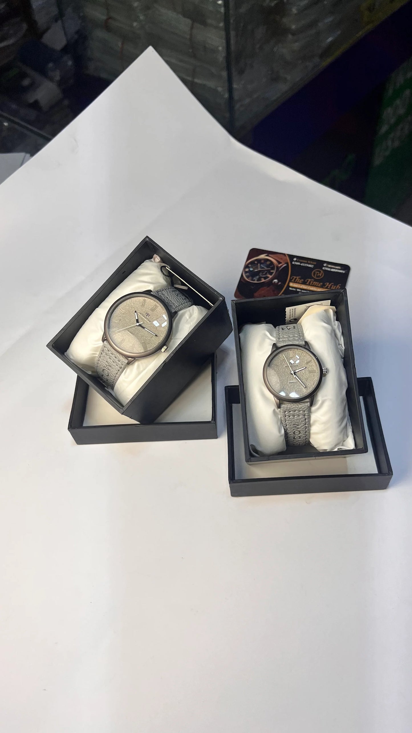 Moonstone Couple Watch Set – Timeless Elegance for Him & Her