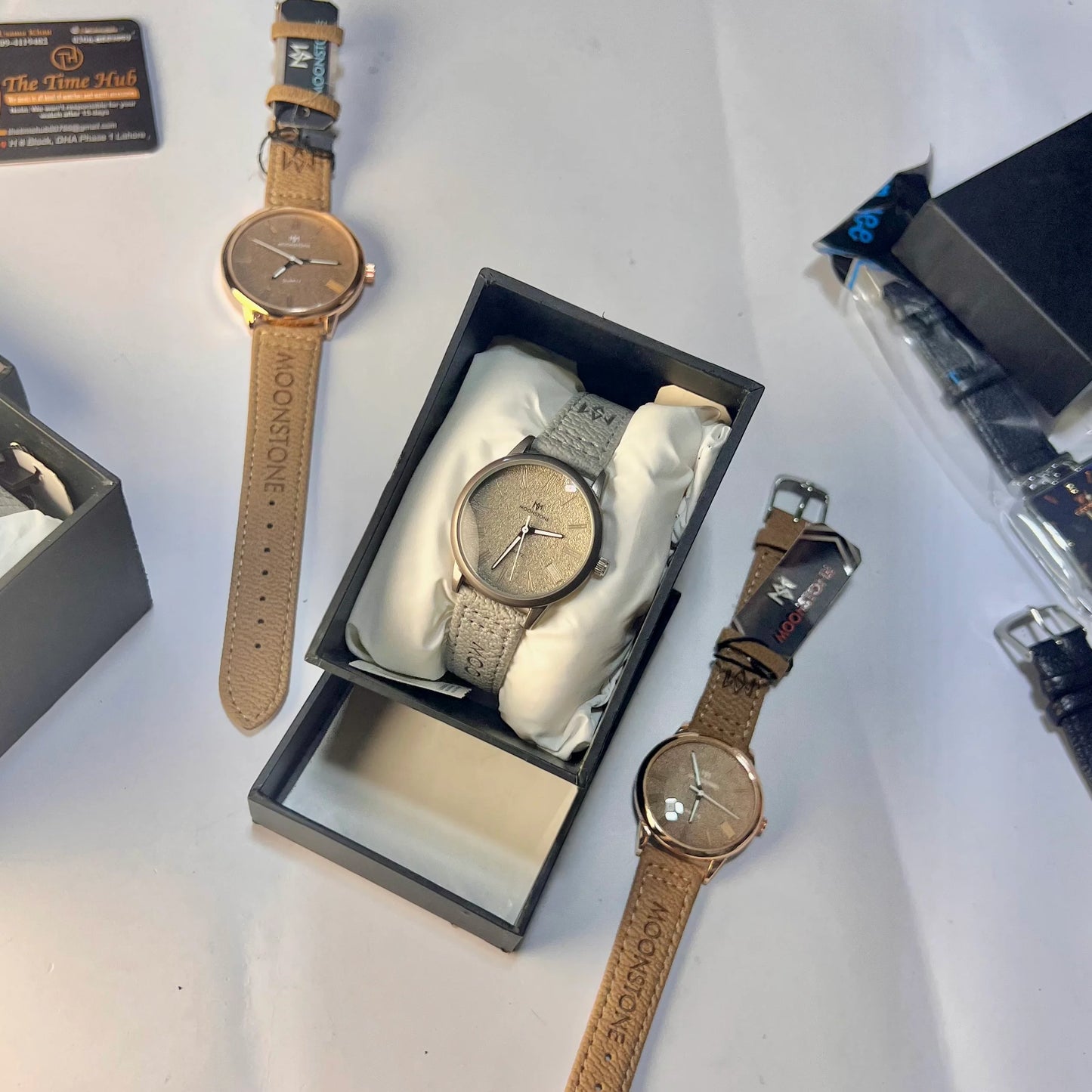 Moonstone Couple Watch Set – Timeless Elegance for Him & Her