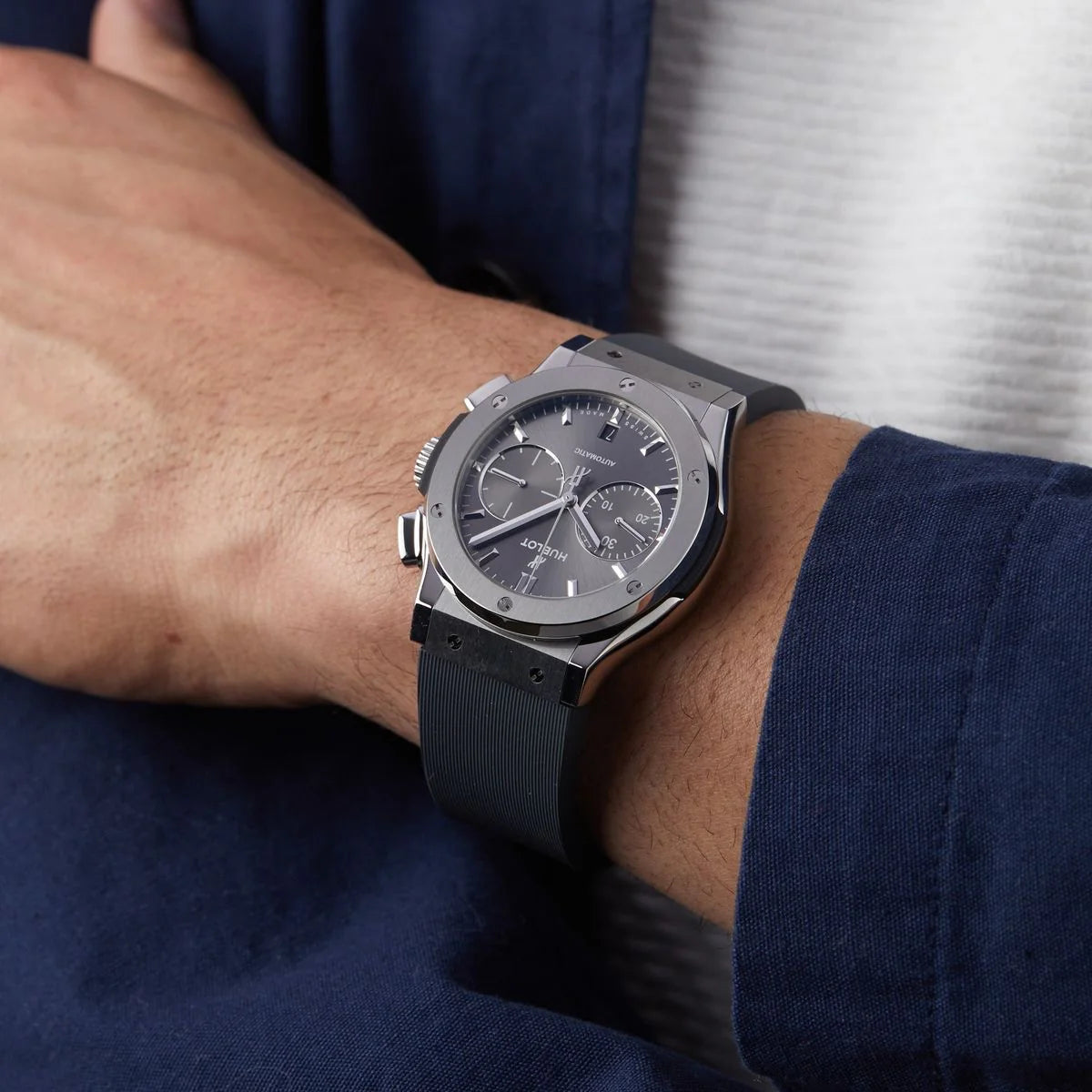 Men’s Luxury Hublot Watch – Elegant Dial, Quality Strap, Signature Style