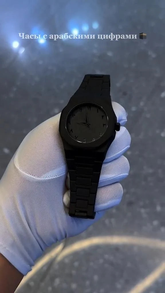 Black Aura – Premium Arabic Dial Watch with Master Lock | Free Delivery in Pakistan