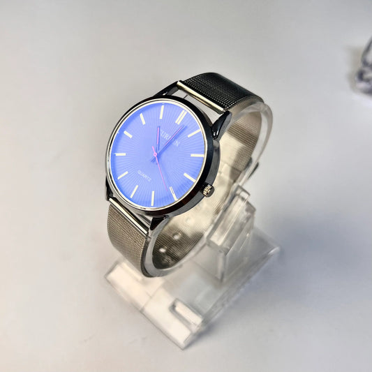 Men’s Silver Chain Watch – Sleek Casual Design, Premium Finish, Stainless Look