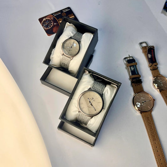 Moonstone Couple Watch Set – Timeless Elegance for Him & Her