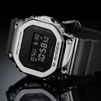 Digital Watch – Waterproof, Black Strap, Silver Case, Alarm, Light & Date Display – Jeans Style